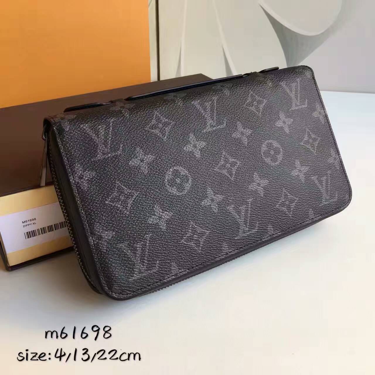 Louis vuitton monogram-eclipse-zippy-xl-wallet-M61698-LV50454