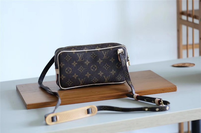 Louis Vuitton monogram canvas shoulder bag-M51828-LV51163